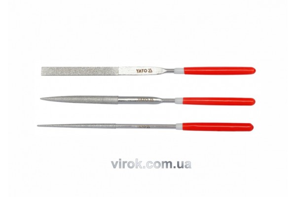 Набір надфілів алмазних YATO 140/50 х 3 мм 3 шт