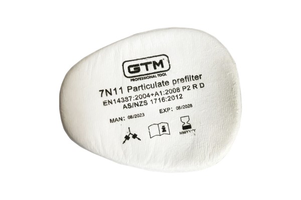 Фільтр протиаерозольний передфільтр GTM 7N11 P2 R D для захисних масок 1 шт (7N11)