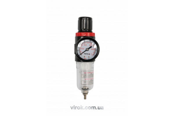 Фільтр-редуктор з манометром YATO 1/4" 0.93 Мпа