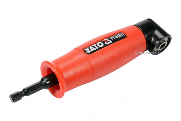 Кутовий тримач-адаптер YATO HEX - 1/4" 155 мм 13 Нм під кутом 90°