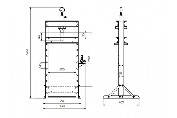 Прес гідравлічний Holzmann WP30ECO