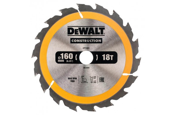 Диск пилковий СONSTRUCTION DeWALT DT1931