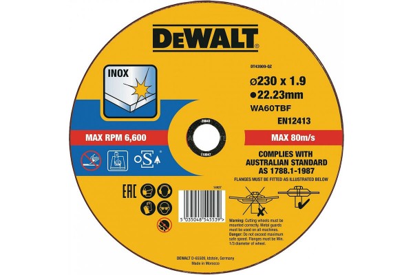 Круг відрізний DeWALT DT43909