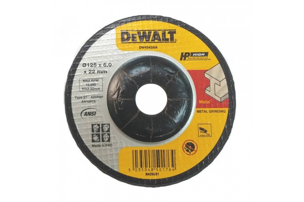 Круг шліфувальний HIGH PERFORMANCE DeWALT DW4543AIA