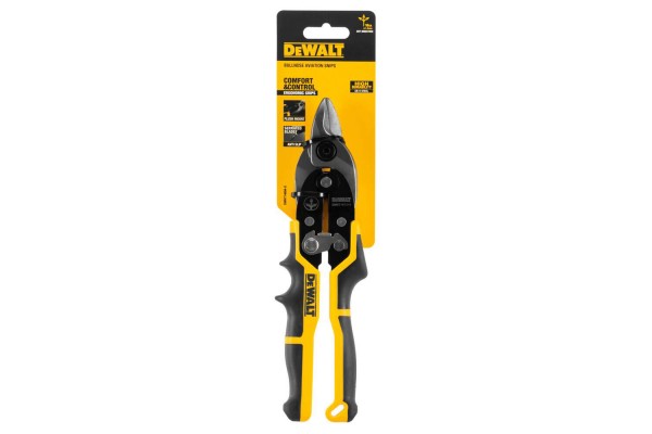 Ножиці по металу ERGO Aviation довжиною 235 мм, прямі з короткими губками DeWALT DWHT14694-0