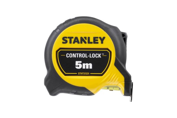 Рулетка вимірювальна CONTROL-LOCK довжиною 5 м, шириною 25 мм, в обгумованому корпусі, з подвійною шкалою STANLEY STHT37231-0