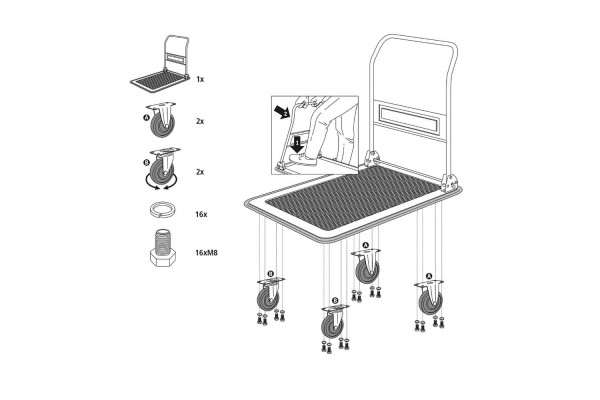 Візок-платформа вантажний STANLEY SXWT-PC527