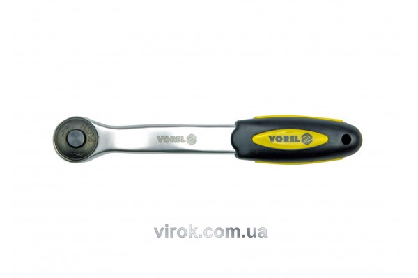 Тріщатка 1/2" з вигнутою ручкою VOREL 260 мм 72 зубці