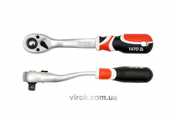Тріщатка 1/2" з вигнутою ручкою YATO 255 мм 72 зубці