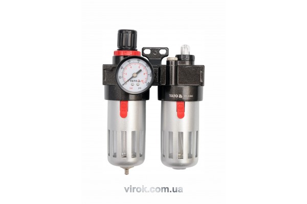 Фільтр-редуктор з мастильним приладом YATO 1/4" 90 куб.см