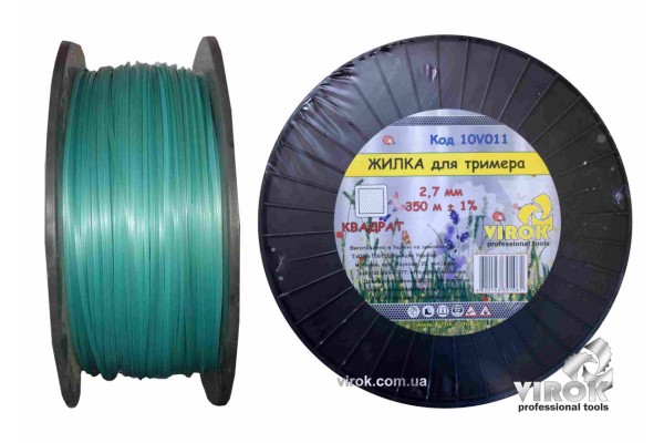 Жилка для тримера "КВАДРАТ" TM VIROK 2.7 мм x 350 м