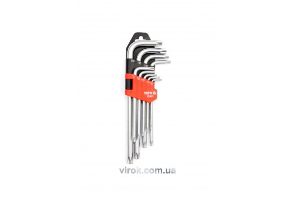 Набір ключів Torx Г-подібних YATO Т10-Т50 9 шт