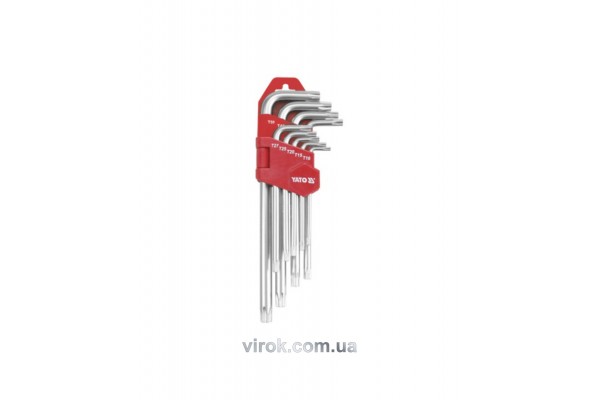 Набір ключів Torx Г-подібних YATO Т10-Т50 9 шт