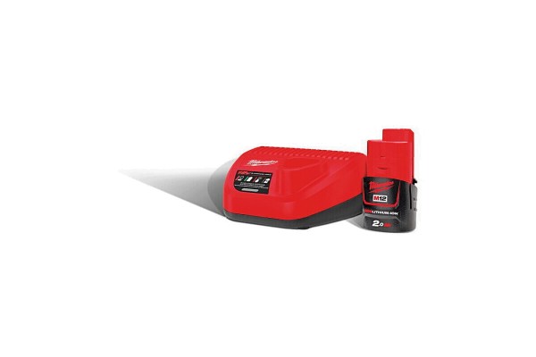 Акумулятор Li-Ion MILWAUKEE, M12 NRG-201 (+ заряд.пристрій, 1 акум.Х 2Аг)