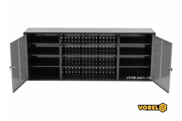 Шафа настінна для майстерні VOREL 1580 х 265 х 630 мм з лакованої бляхи 0.8-1 мм