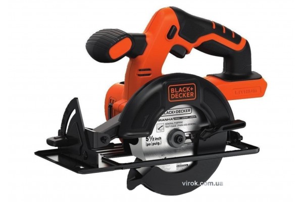 Пила дискова акумуляторна Black+Decker Li-Ion 18 В 1.5 Агод диск 140 мм