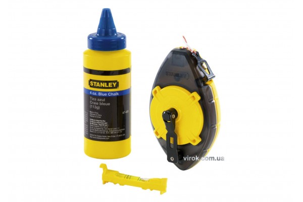 Шнур розмічальний STANLEY "PowerWinder" 30 м з крейдою порошковою 45 г
