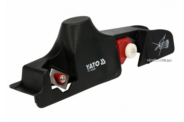 Рубанок для знімання фаски г/к плит YATO 9.5-15 мм 240 х 60 мм 2 леза