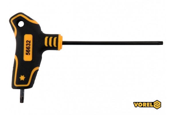 Ключ TORX Т-подібний VOREL Т20 x 100 x 72 мм Cr-V 6150