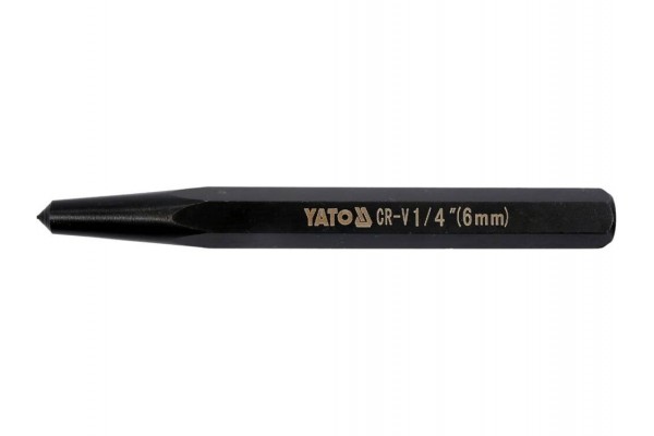 Кернер слюсарний YATO, 6-гран. профіль, Ø= 9,4/6 мм, l= 100 мм [20/120]