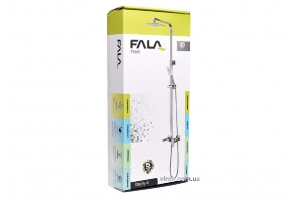 Душовий комплект "STEELY 4" FALA 2 функції висота 87-131 см