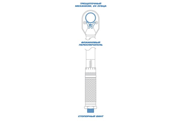 Ключ дінамометричний 1/2\" 42-210 NM (уп.1)