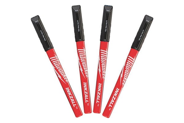 Набір маркерів Fine Tip InkZAll MILWAUKEE, чорний, (4шт)