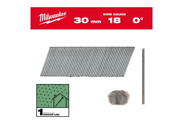 Набір цвяхів для гвоздезабивного инструмента 18G/30 мм (5000 шт) MILWAUKEE