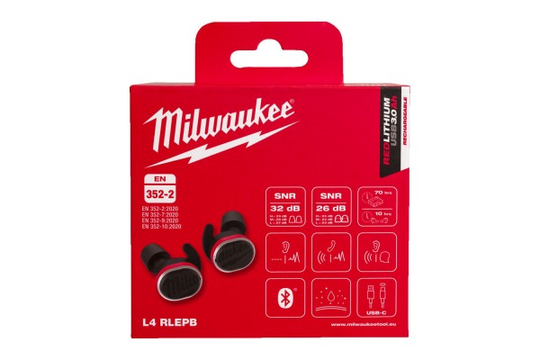 Навушники для захисту слуху MILWAUKEE REDLITHIUM L4 RLEPB-301 USB Bluetooth