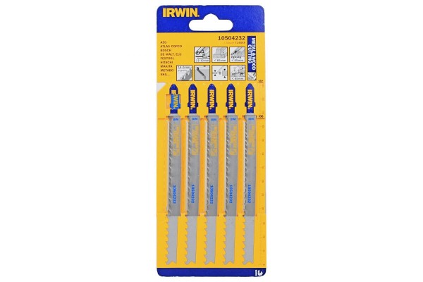 Пилка для лобзика по дереву T111C 5шт, IRWIN