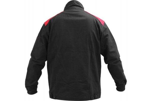 Куртка робоча COMFY YATO розмір L/XL, чорно-червона, 7 кишень, 100% бавовна