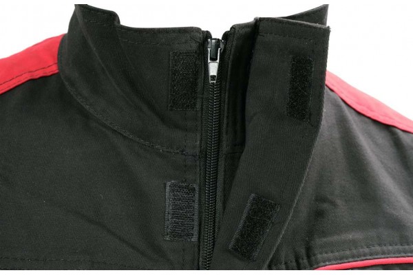 Куртка робоча COMFY YATO розмір L/XL, чорно-червона, 7 кишень, 100% бавовна