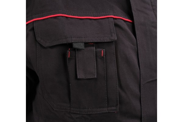 Куртка робоча COMFY YATO розмір L/XL, чорно-червона, 7 кишень, 100% бавовна