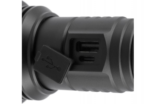 Ліхтар LED-діодний акумул. YATO Li-Ion 7.4 В, 5 АГод, режими 8000/4500/1150 Lm, заряджання від USB