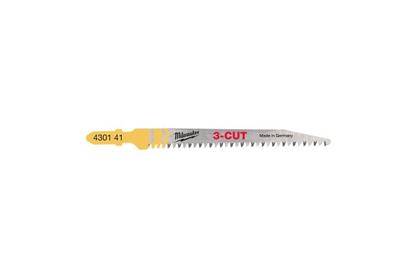 Полотна для лобзіка T234X 3CUT MILWAUKEE, 91 мм/ крок зуба 2,5 мм , (5шт), (деревина, чистий різ)