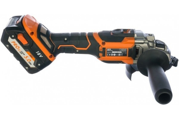 Акумуляторна кутова шліфувальна машина AEG BEWS18-125BL-502C (4935464417)