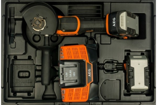Акумуляторна кутова шліфувальна машина AEG BEWS18-125BL-502C (4935464417)