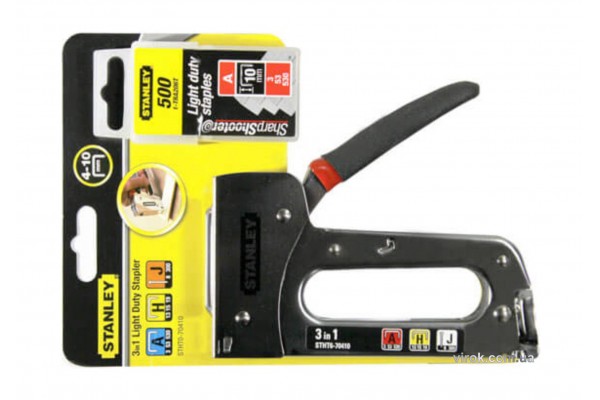 Степлер STANLEY "Light Duty TR120" для скоб "А" і шпильок "J"