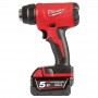 Термоповітродувка   акумуляторна MILWAUKEE, M18 BHG-502C (+ заряд.пристрій, 2 акум.Х 5Аг, кейс)