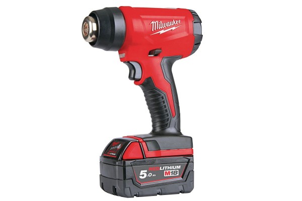Термоповітродувка   акумуляторна MILWAUKEE, M18 BHG-502C (+ заряд.пристрій, 2 акум.Х 5Аг, кейс)