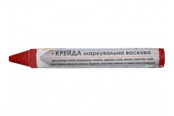 Крейда маркувальна воскова ТМ VIROK червона 13 мм 2 шт