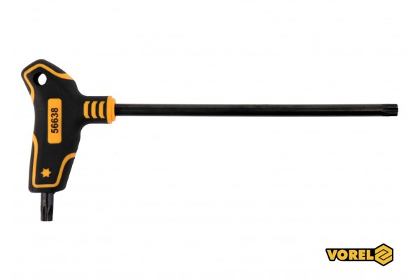 Ключ TORX Т-подібний VOREL Т50 x 200 x 115 мм Cr-V 6150