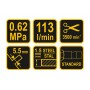 Ножиці пневматичні матричні VOREL 1/4" 3500 різ/хв 1.5 мм 0.62 Мпа 113 л/хв
