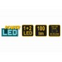 Ліхтар на чоло світлодіодний VOREL 1+2 LED 1 Вт 100 лм 55 x 47 x 29 мм 3 x ААА