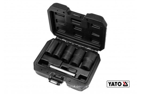 Набір екстракторів для видалення зломаних гвинтів і гайок YATO 1/2" 17-27 мм 6 шт
