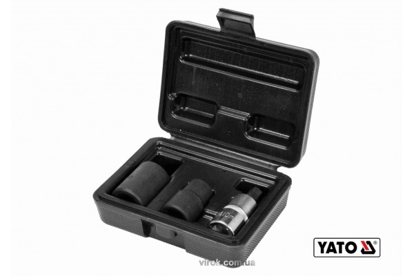 Головки 5-гранні для гальмівної системи авто YATO 1/2" 10/14/19 мм 3 шт