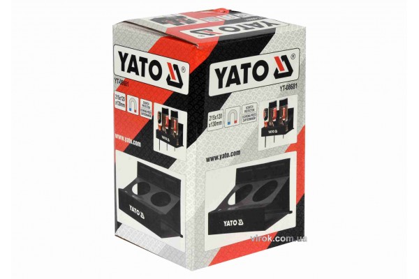 Полиця магнітна YATO з 2 велими і 5 малими отворами 215 x 120 x 130 мм