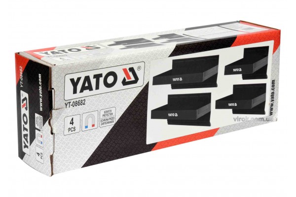 Полиці магнітні YATO L x W x H - 31/ 27/ 21/ 15.5 x 12 x 11.5 см 4 шт