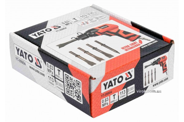 Молоток відбійний пневматичний YATO 113 л/хв 6.3 бар + 4 долота