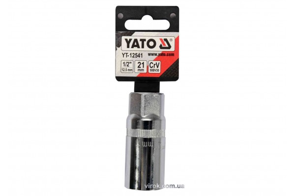 Головка торцева до свічок двигуна YATO 1/2" M21 x 64 мм [Блістер]